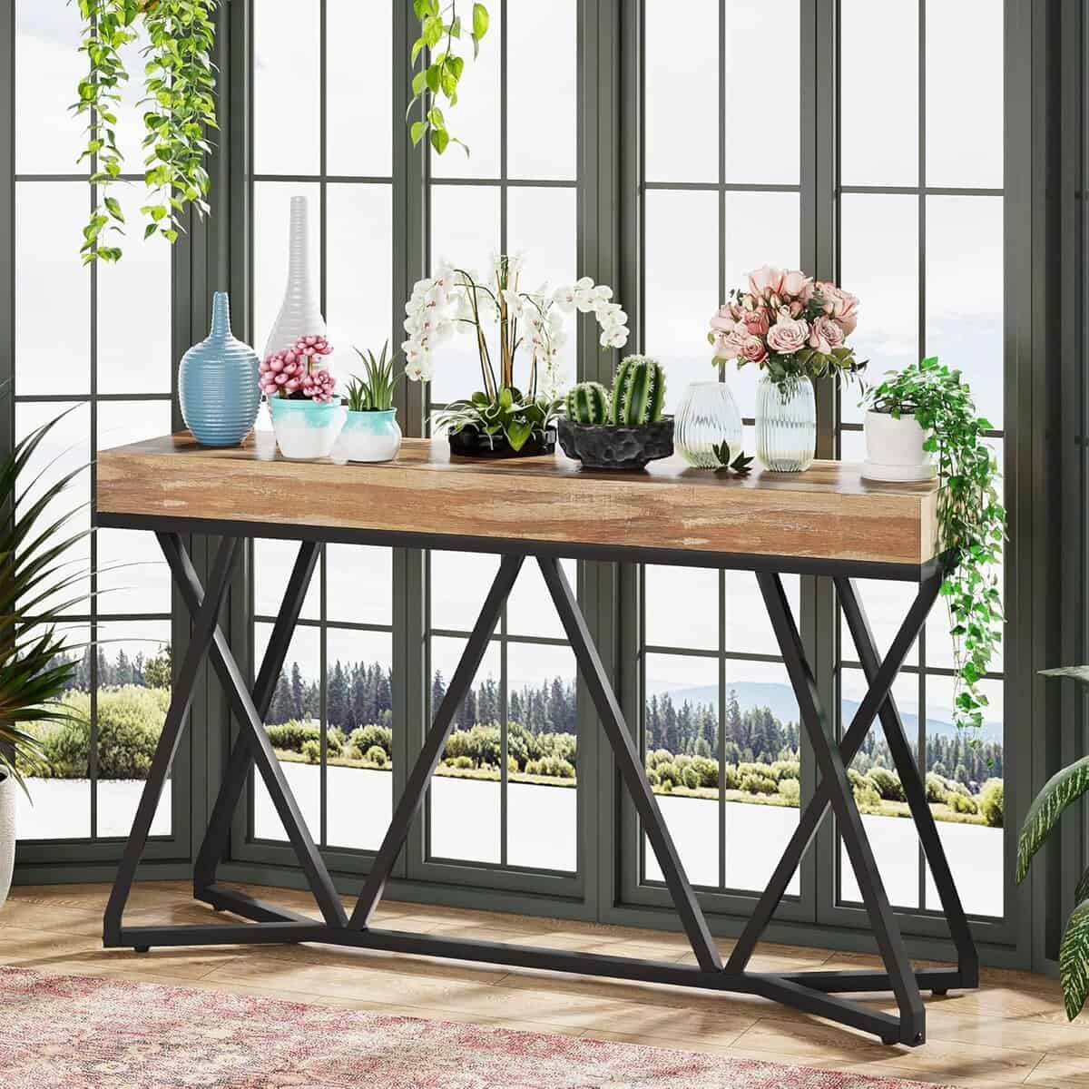 Tribesigns 55-Inch Farmhouse Console Table