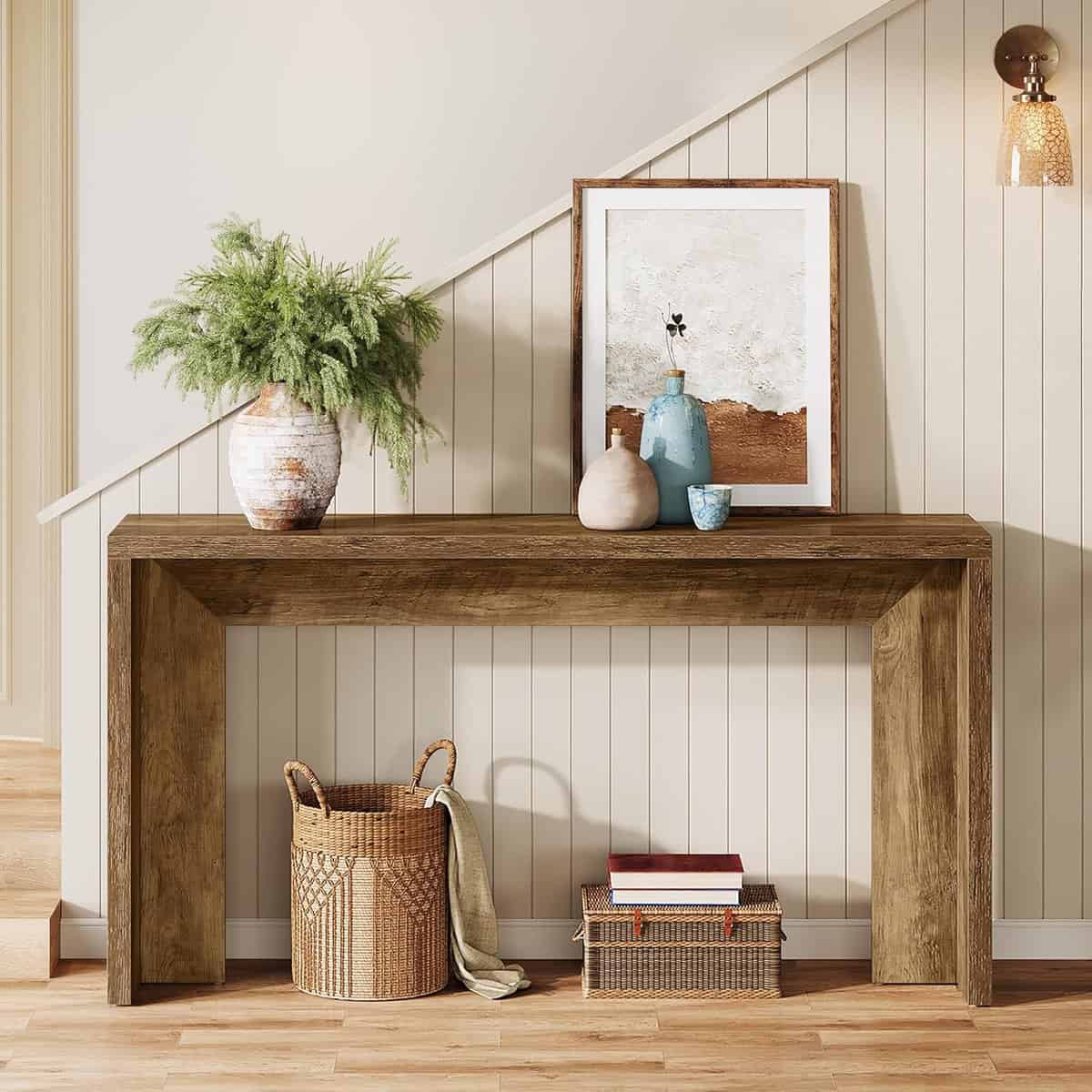 Tribesigns 55-Inch Farmhouse Console Table