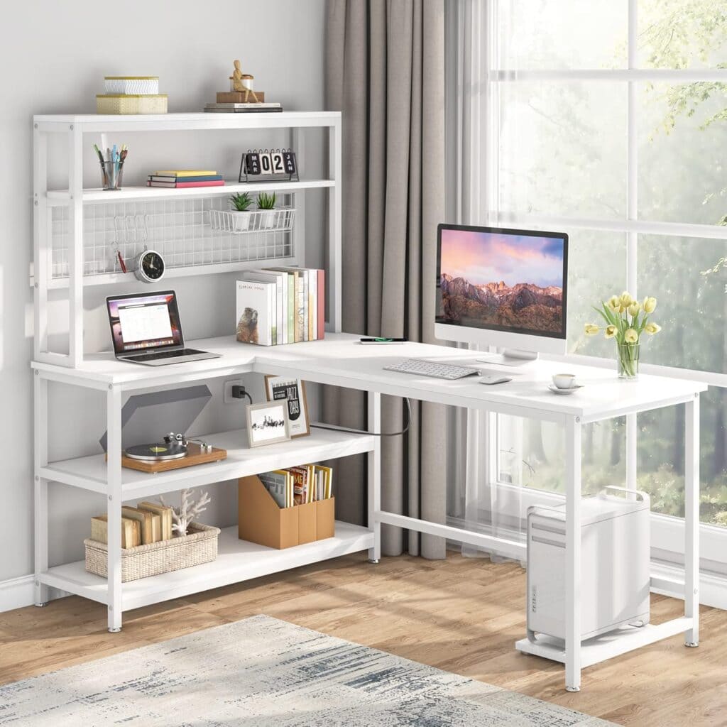 Tribesigns 55-Inch L-Shaped Computer Desk