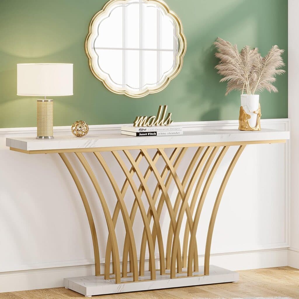 Tribesigns 59-Inch Gold Console Table