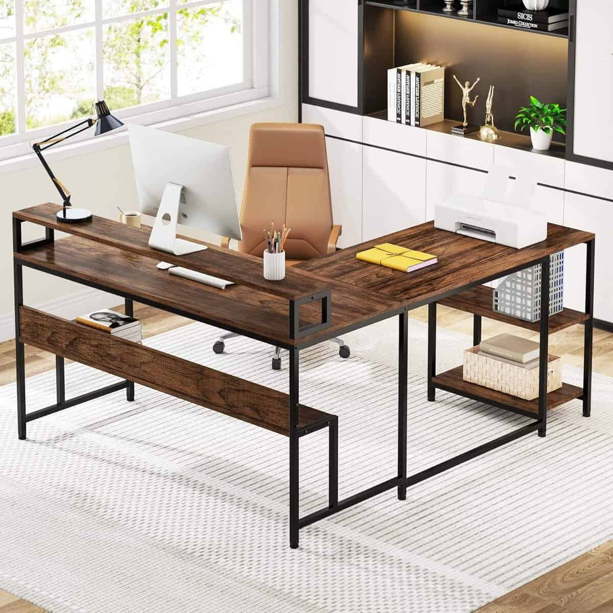 Tribesigns 59" L-Shaped Computer Desk