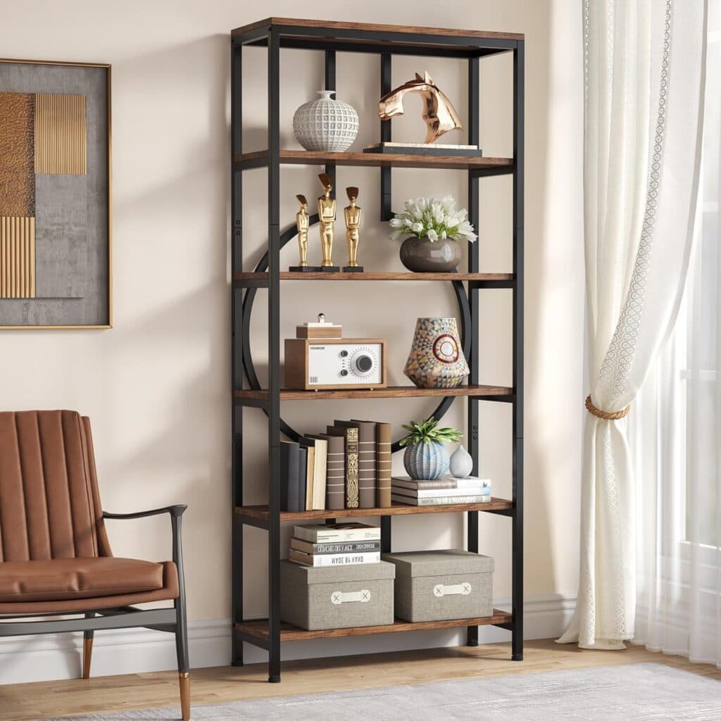Tribesigns 6-Tier Industrial Bookshelf