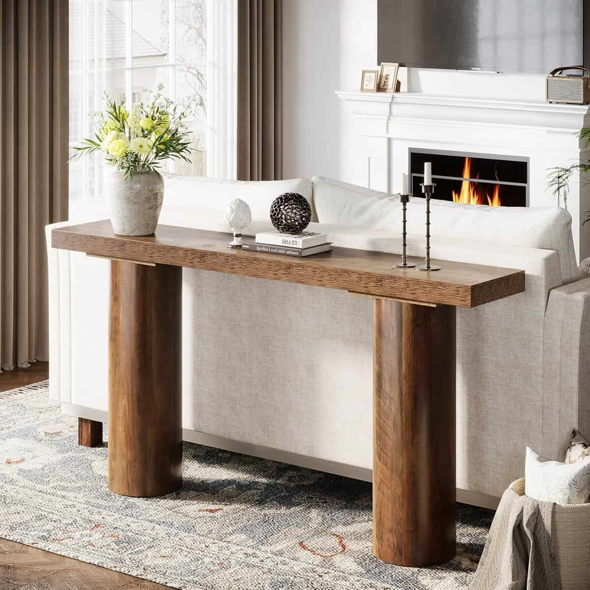Tribesigns 63" Farmhouse Entryway Console Table