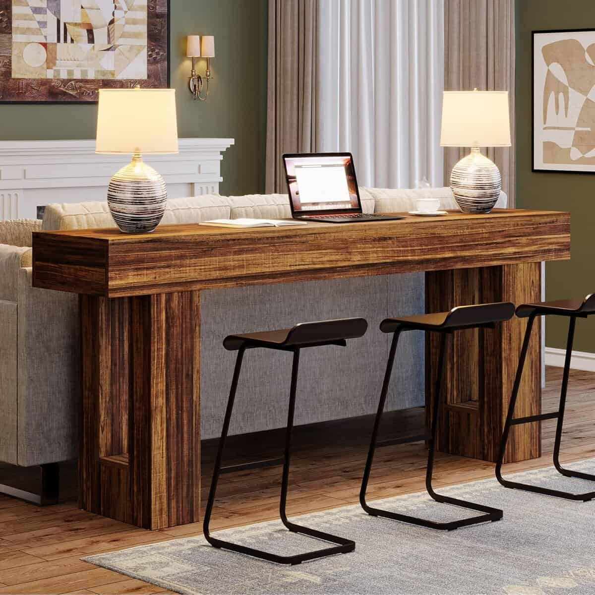 Tribesigns 63-Inch Farmhouse Console Table