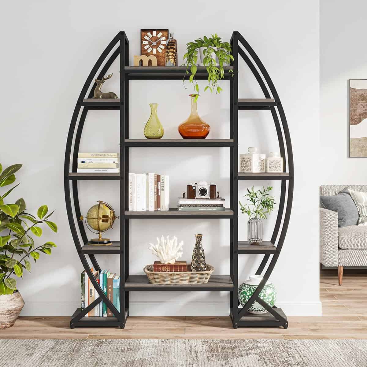 Tribesigns 69-Inch Curved Indoor Metal Plant Stand