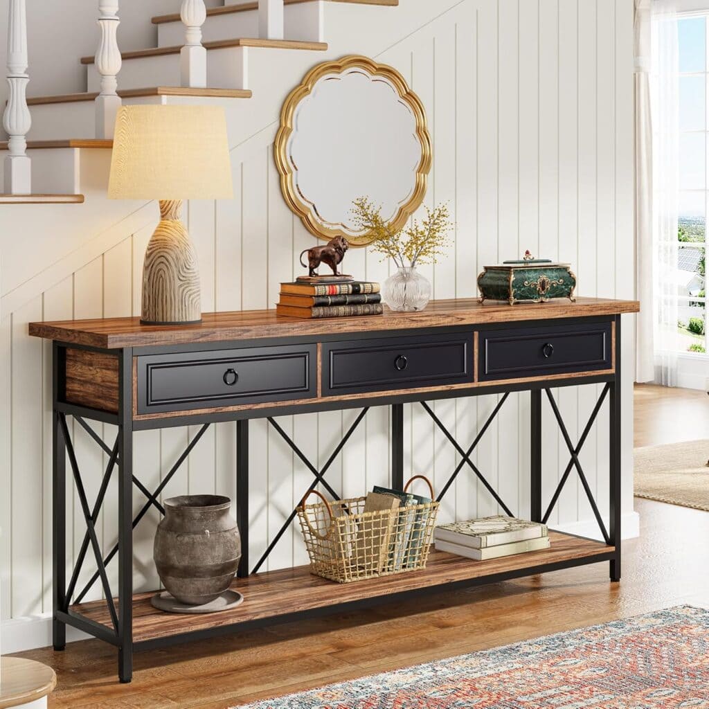 Tribesigns 70.8-Inch Farmhouse Console Table