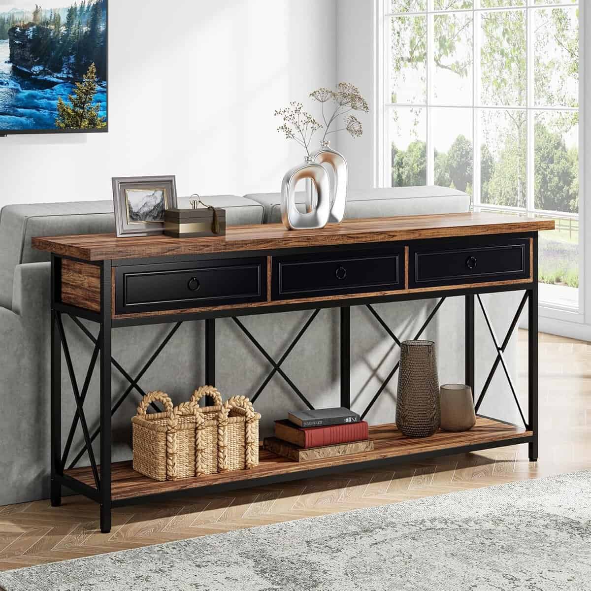 Tribesigns 70.8-Inch Farmhouse Console Table