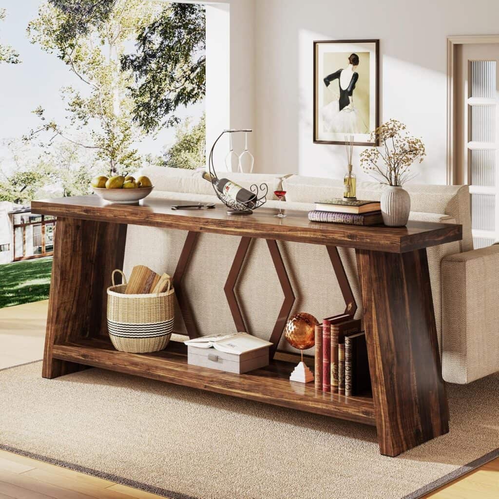 Tribesigns 70.86-Inch Farmhouse Console Table