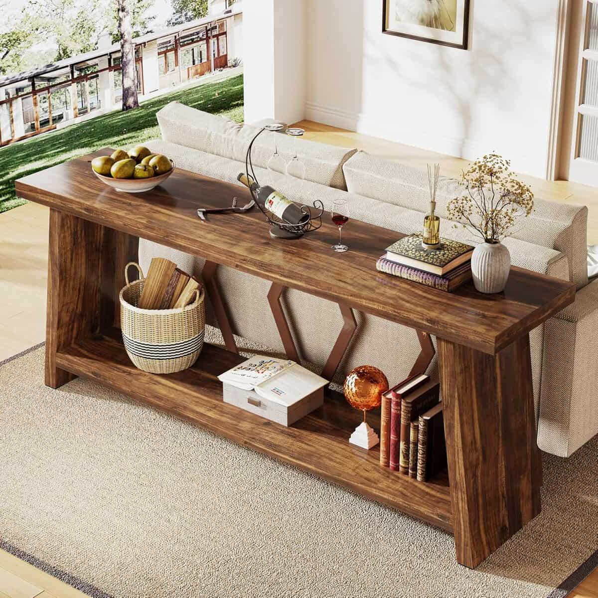 Tribesigns 70.86-Inch Farmhouse Console Table