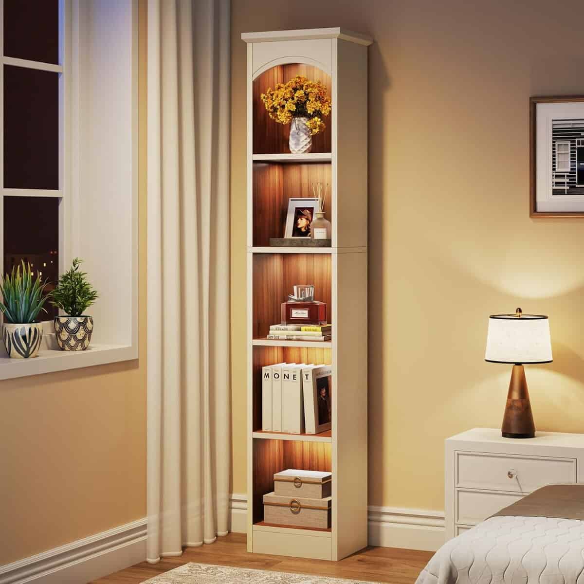 Tribesigns 70.9-Inch Tall Narrow Bookcase