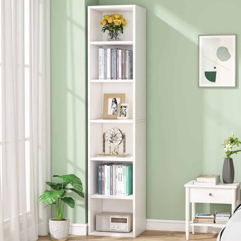 Tribesigns 70.9-Inch Tall Narrow Bookcase