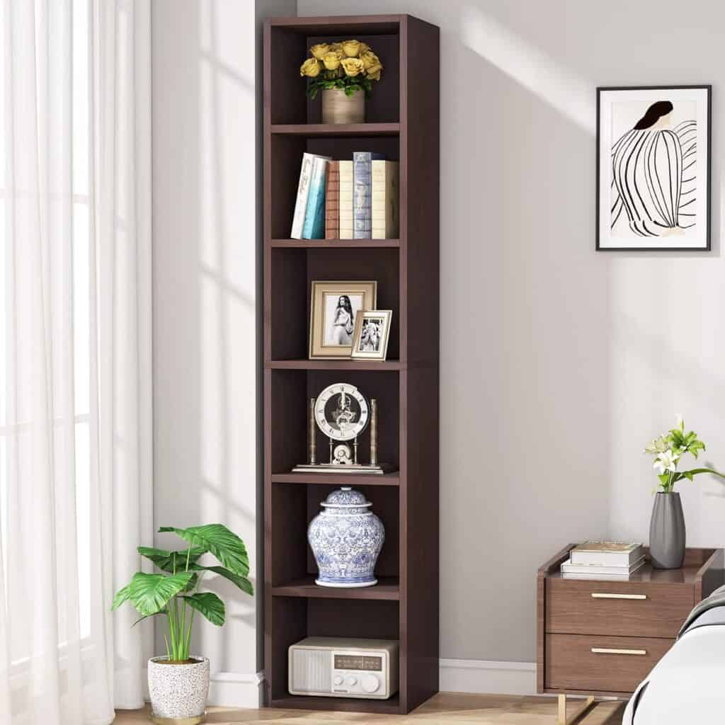 Tribesigns 70.9 Inch Tall Narrow Bookcase