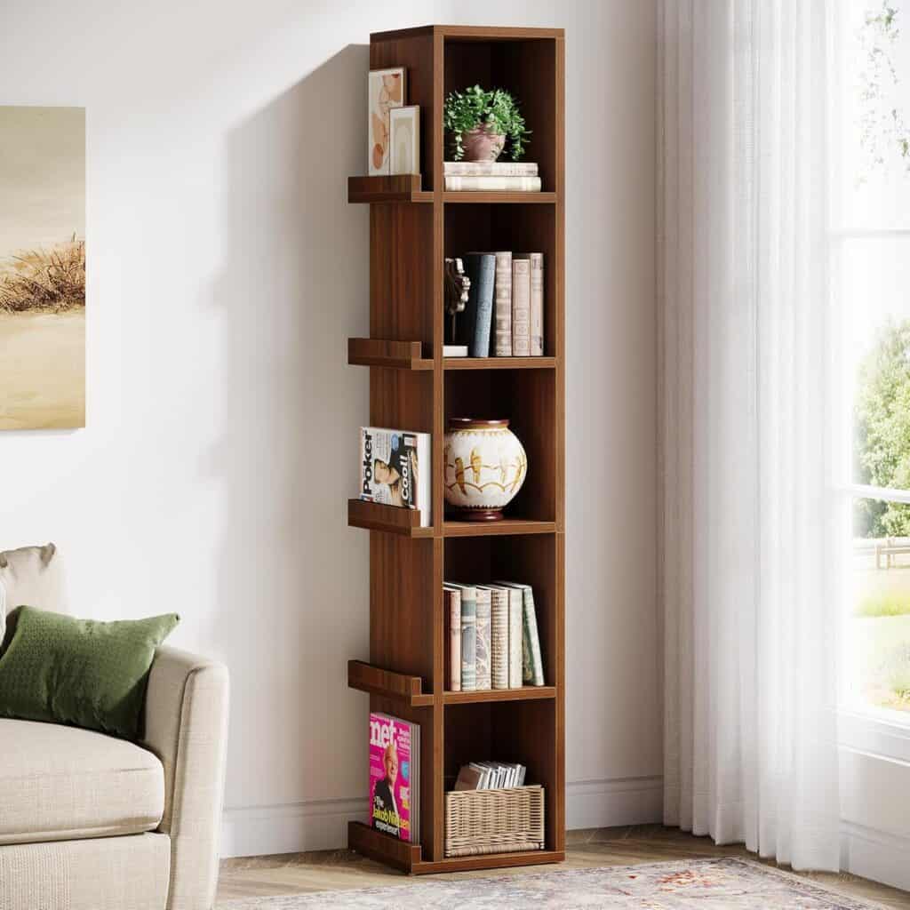 Tribesigns 70.9″ Tall Slim Cube Bookcase