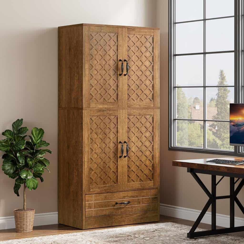 Tribesigns 70-Inch Rustic Bookshelf and Bookcase