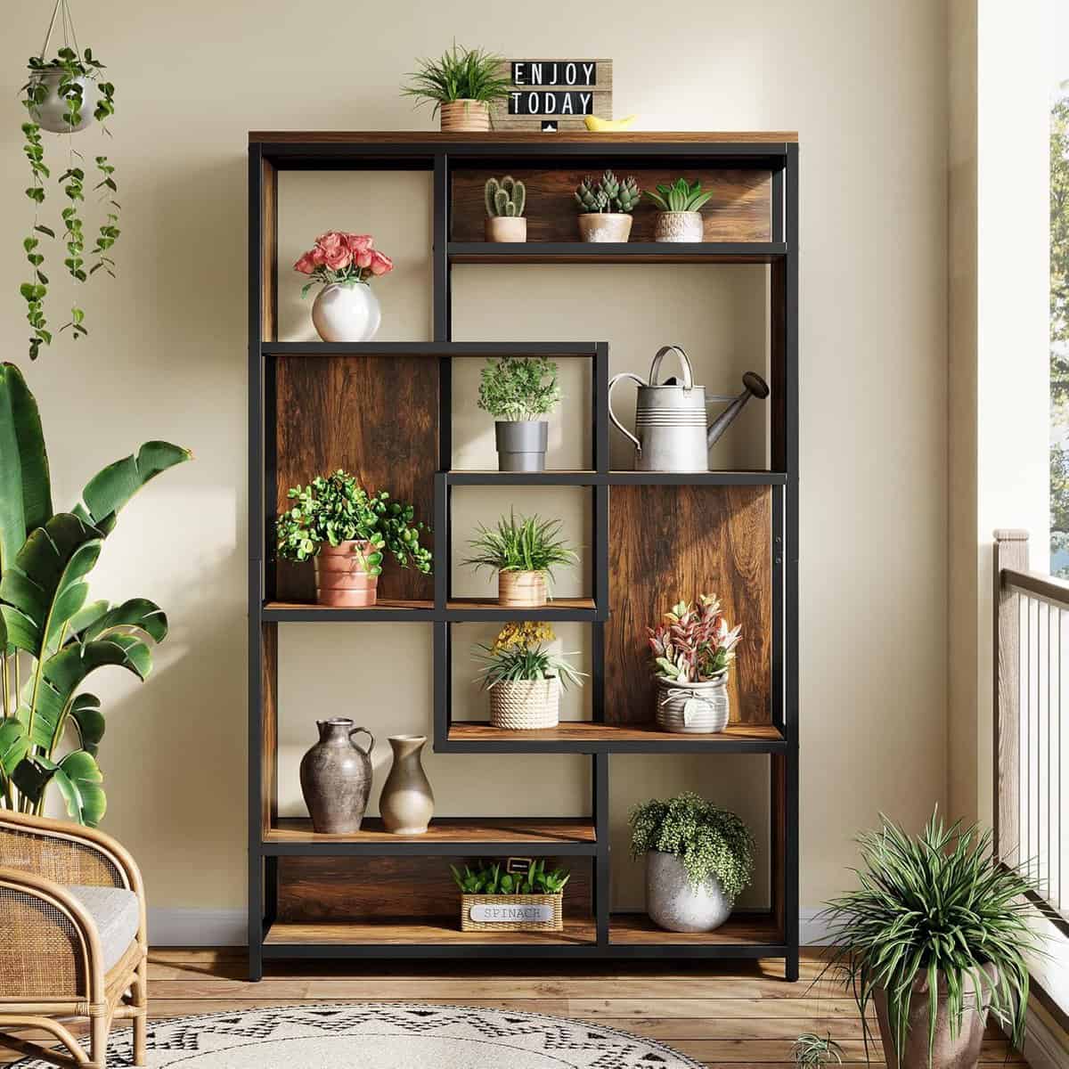 Tribesigns 70-Inch Tall Etagere Bookcase