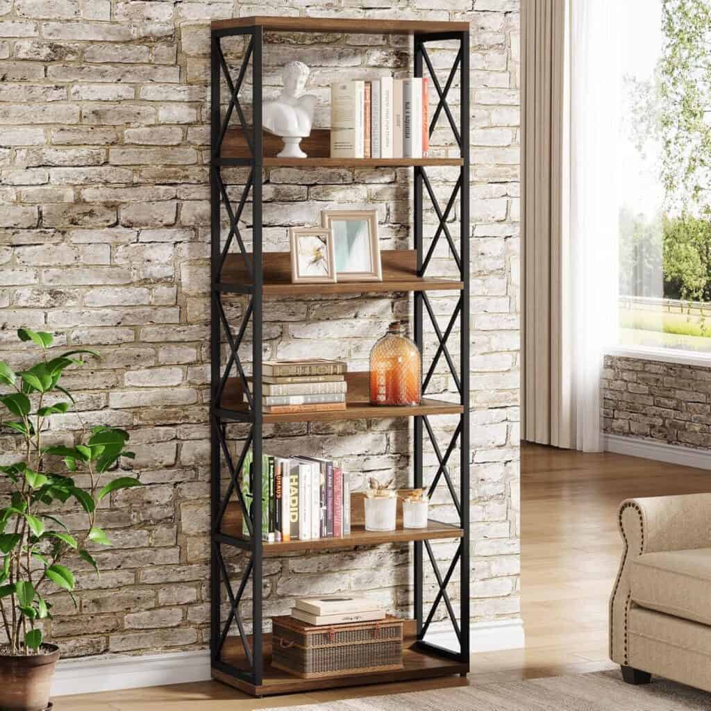 Tribesigns 70-Inch Tall Industrial Bookshelf