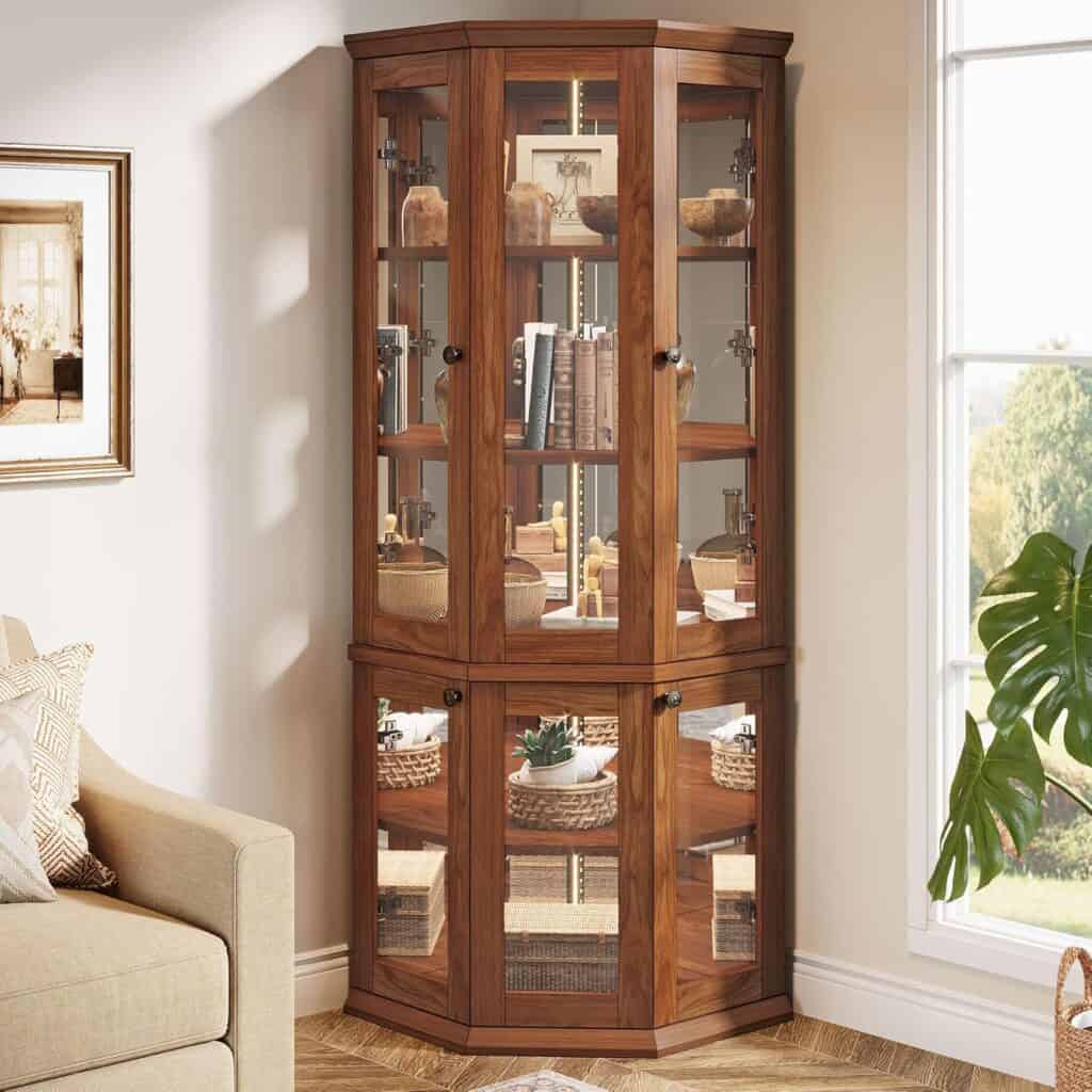Tribesigns 71-Inch Corner Storage Cabine