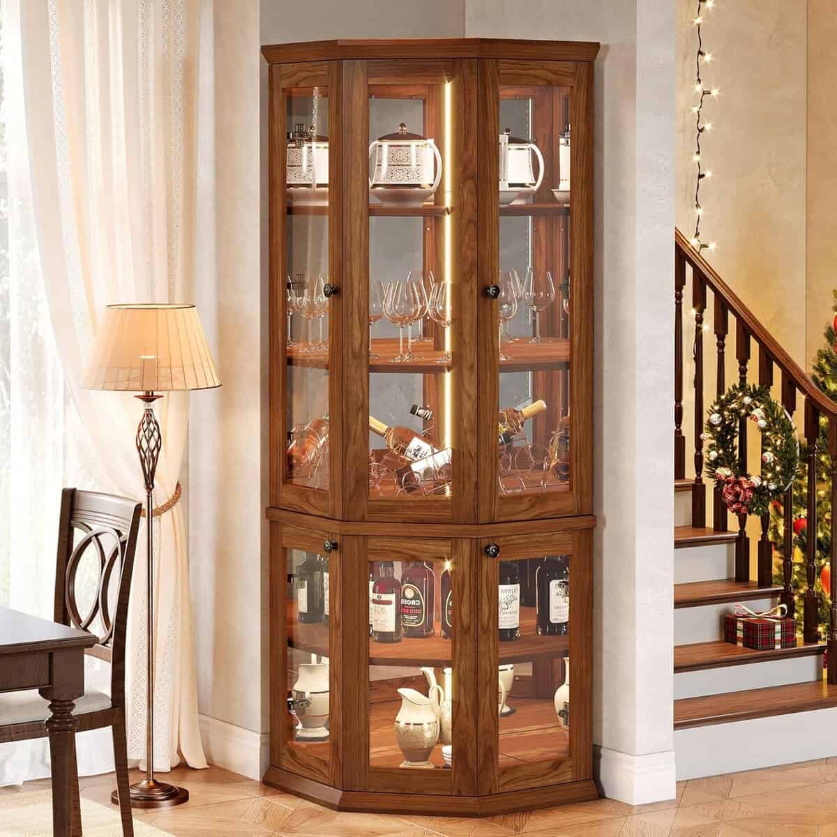 Tribesigns 71-Inch Corner Storage Cabine