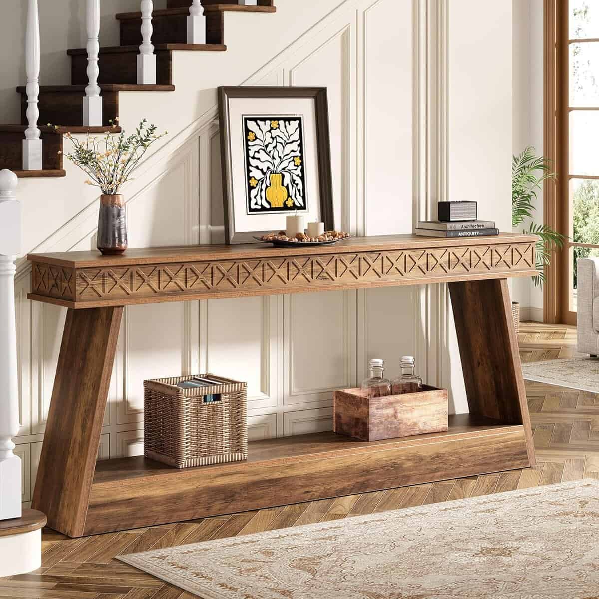 Tribesigns 71-Inch Farmhouse Console Table