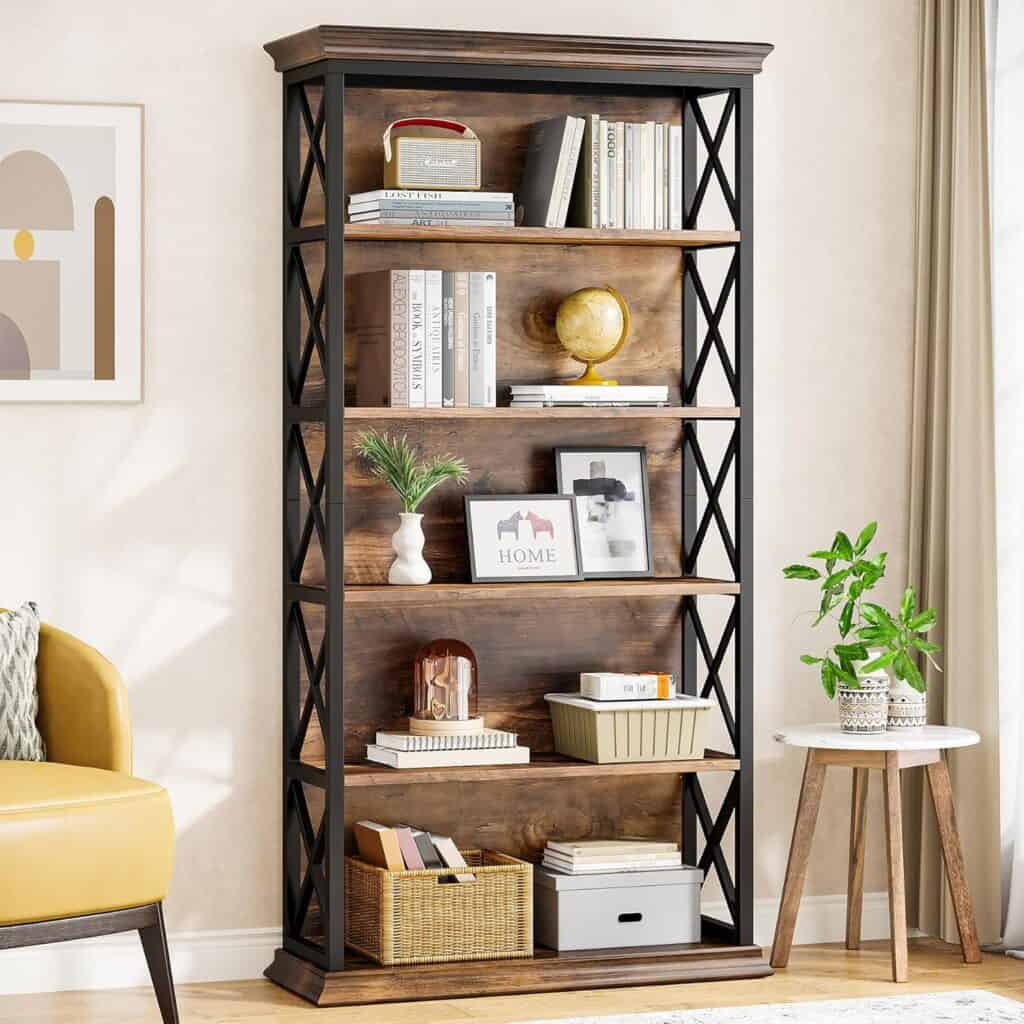 Tribesigns 71-Inch Industrial 6-Tier Bookcase