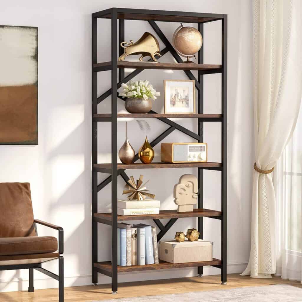 Tribesigns 71-Inch Industrial Bookshelf