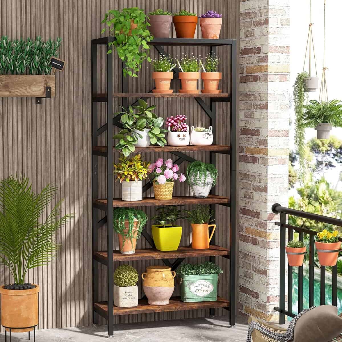 Tribesigns 71-Inch Industrial Bookshelf
