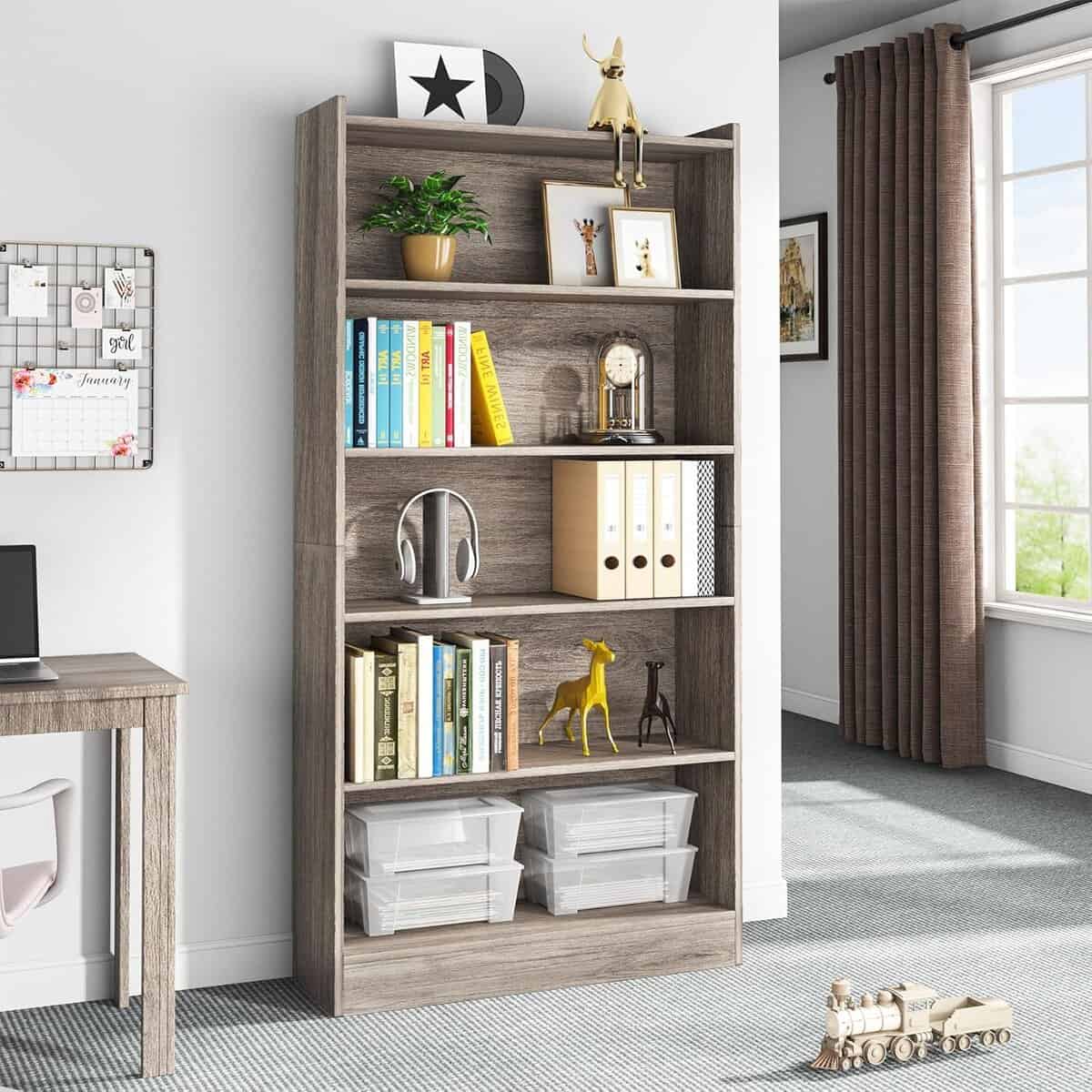 Tribesigns 72-Inch Tall White Bookcase
