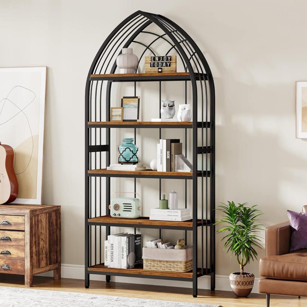 Tribesigns 74.8” Industrial 5-Tier Bookshelf