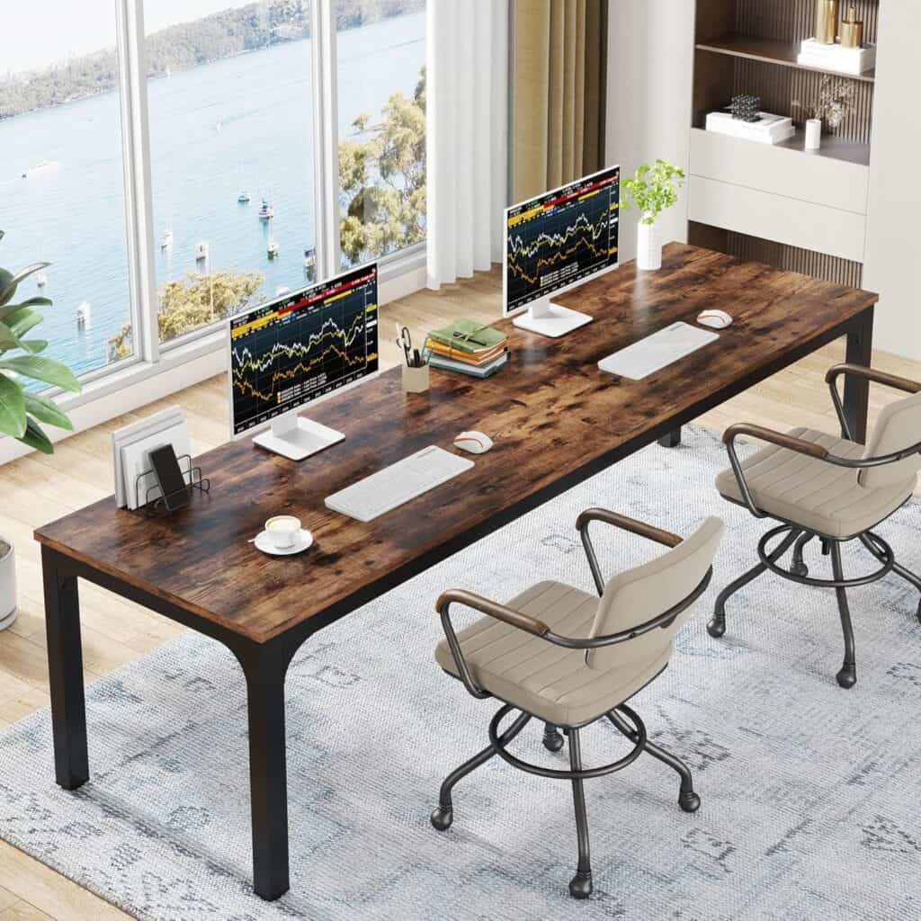 Tribesigns 78.7" Extra Long Double Desk