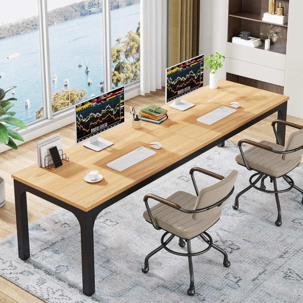 Tribesigns 78.7-Inch Extra Long Double Computer Desk