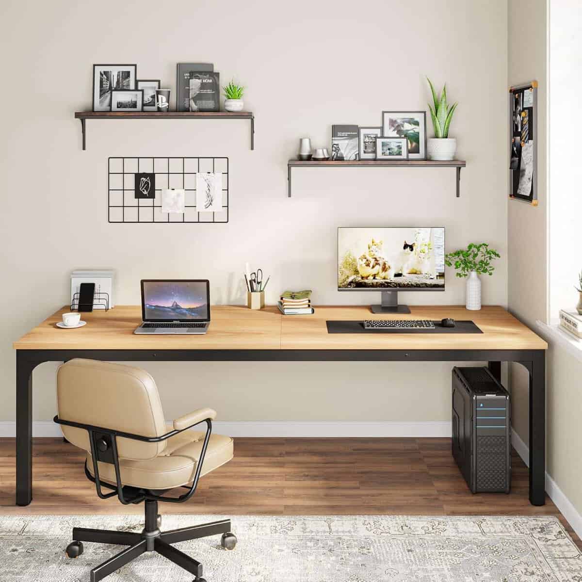 Tribesigns 78.7-Inch Extra Long Double Computer Desk