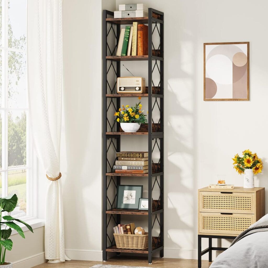 Tribesigns 78.7 Inch Extra Tall Narrow Bookshelf