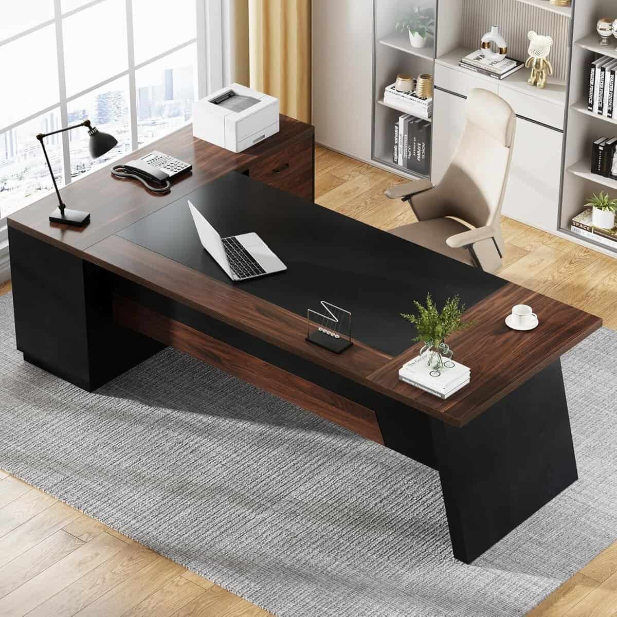 Tribesigns 78" L-Shaped Executive Desk