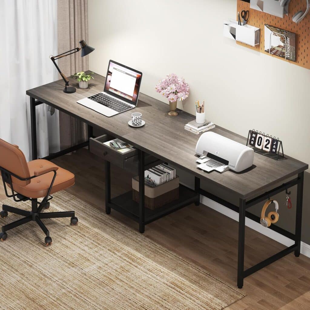 Tribesigns 79" Extra Long Double Desk