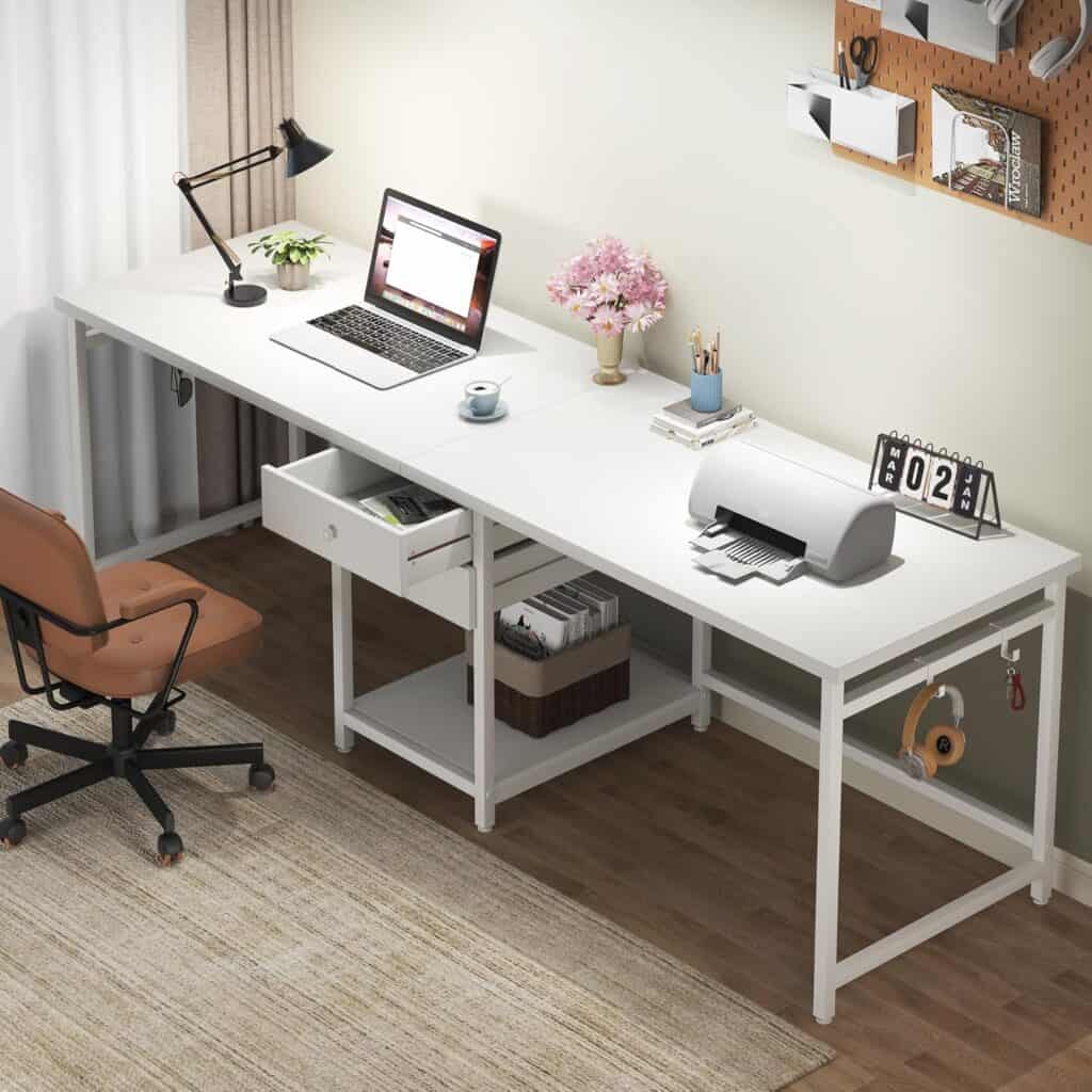 Tribesigns 79" Extra Long Double Desk