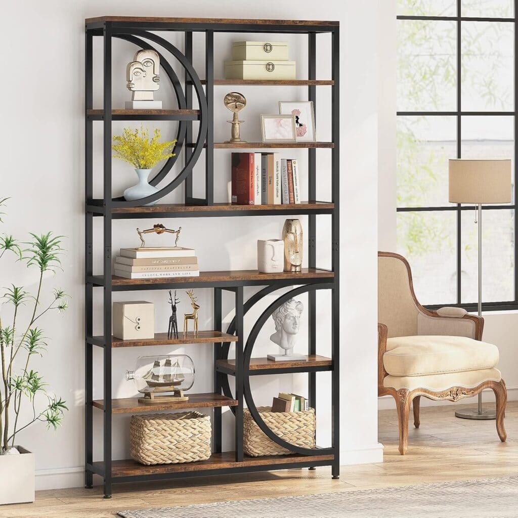 tribesigns-8-tier-industrial-etagere-bookcase