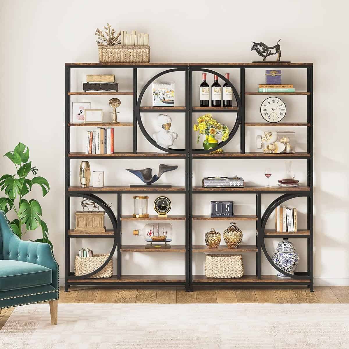 tribesigns-8-tier-industrial-etagere-bookcase