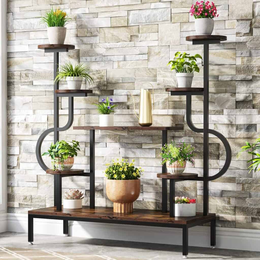 Tribesigns 8-Tier Metal Plant Stand with Shelves