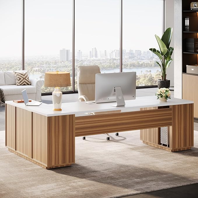 Tribesigns 85.8" L-Shaped Executive Desk