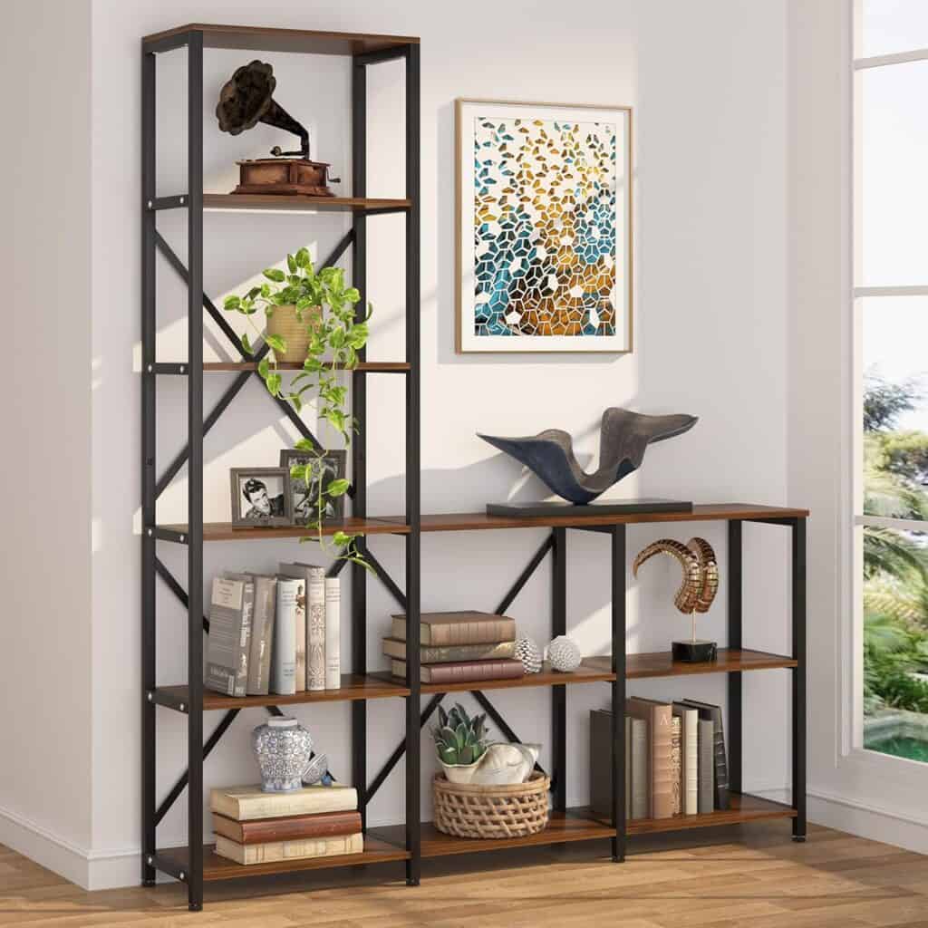 Tribesigns 9-Shelf Ladder Corner Bookcase