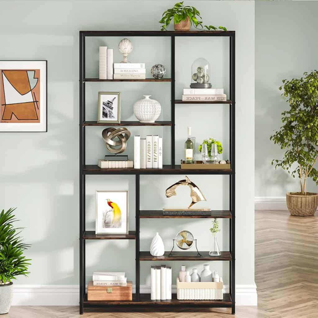 tribesigns-9-tier-industrial-etagere-bookshelf