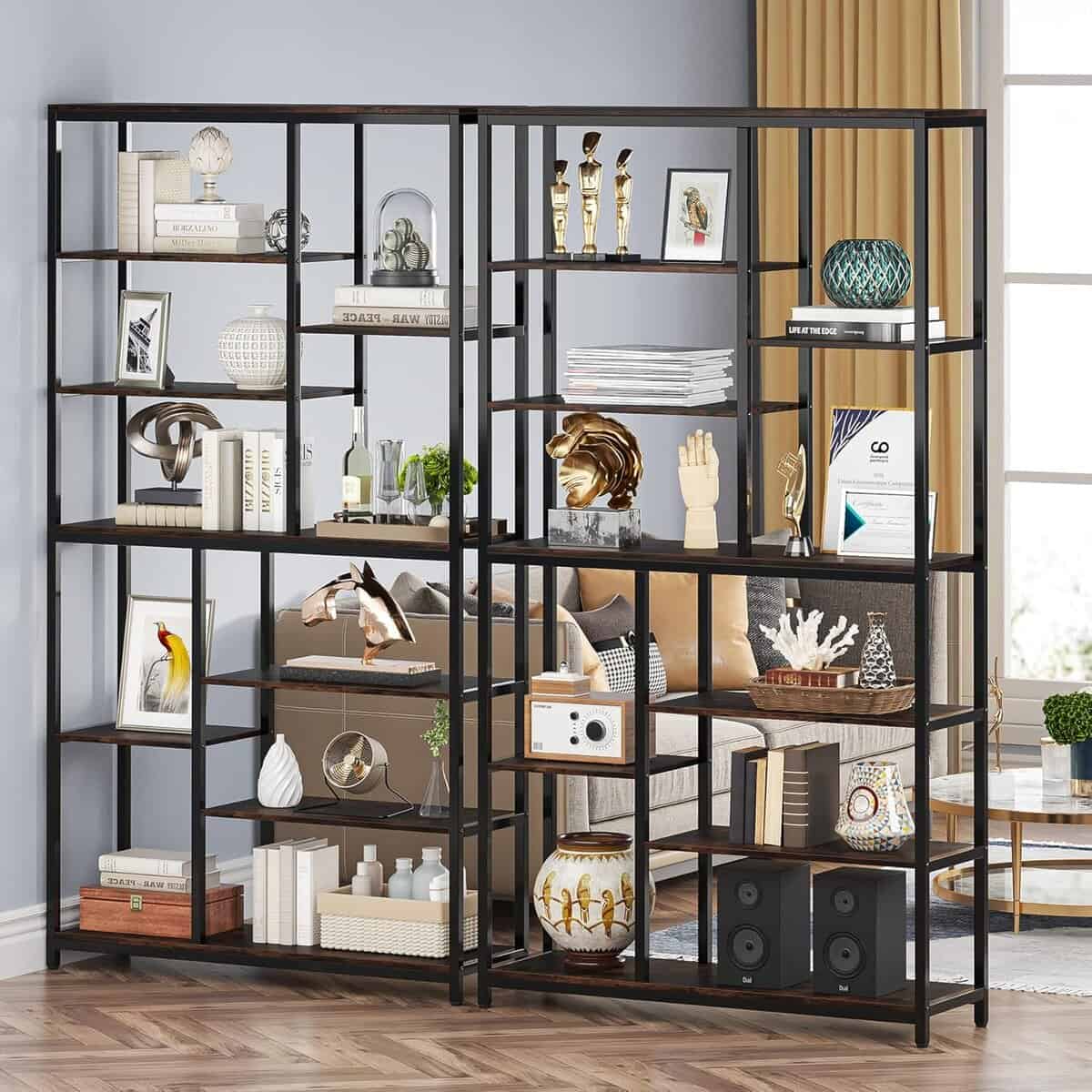 tribesigns-9-tier-industrial-etagere-bookshelf