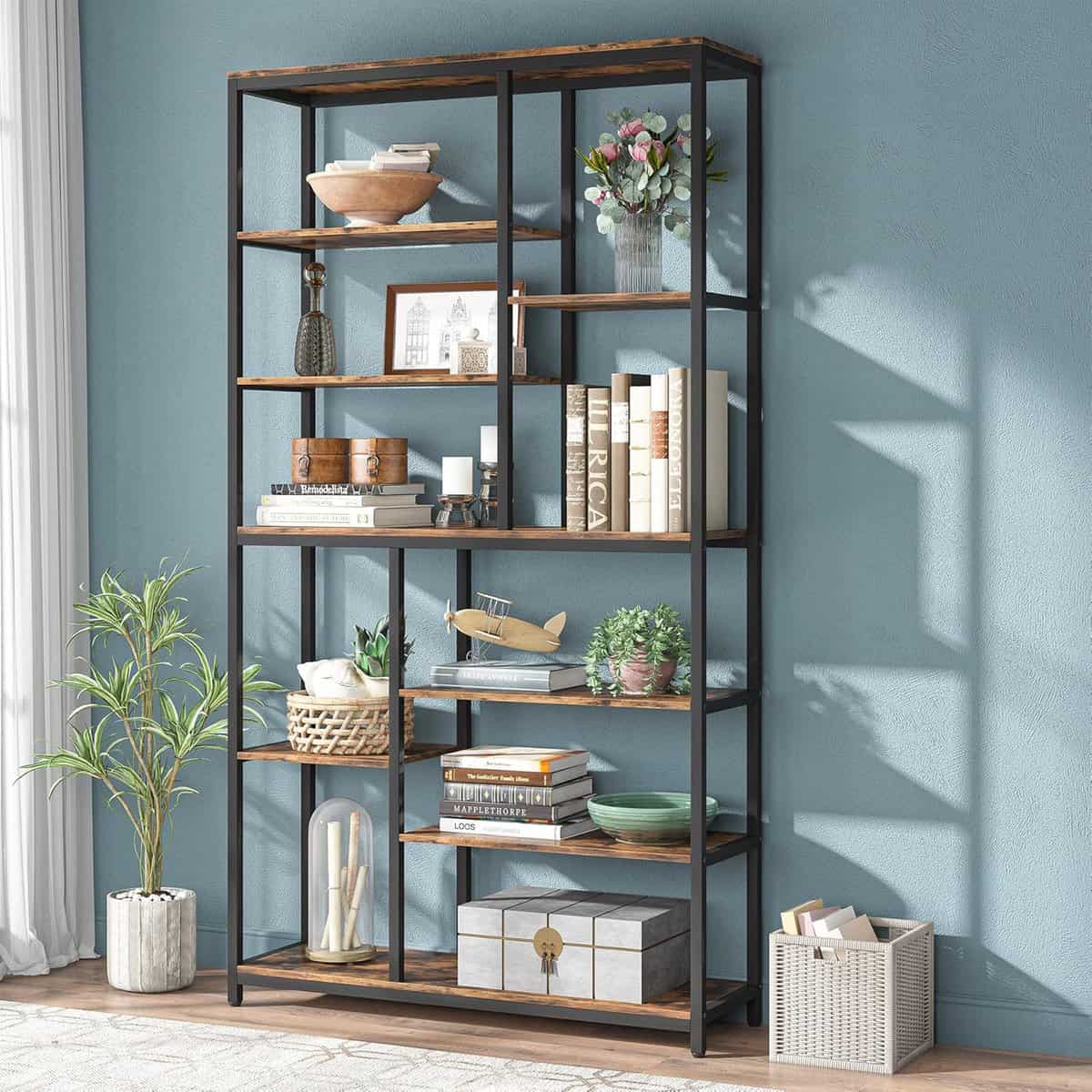 tribesigns-bookshelf-with-8-open-storage-shelves