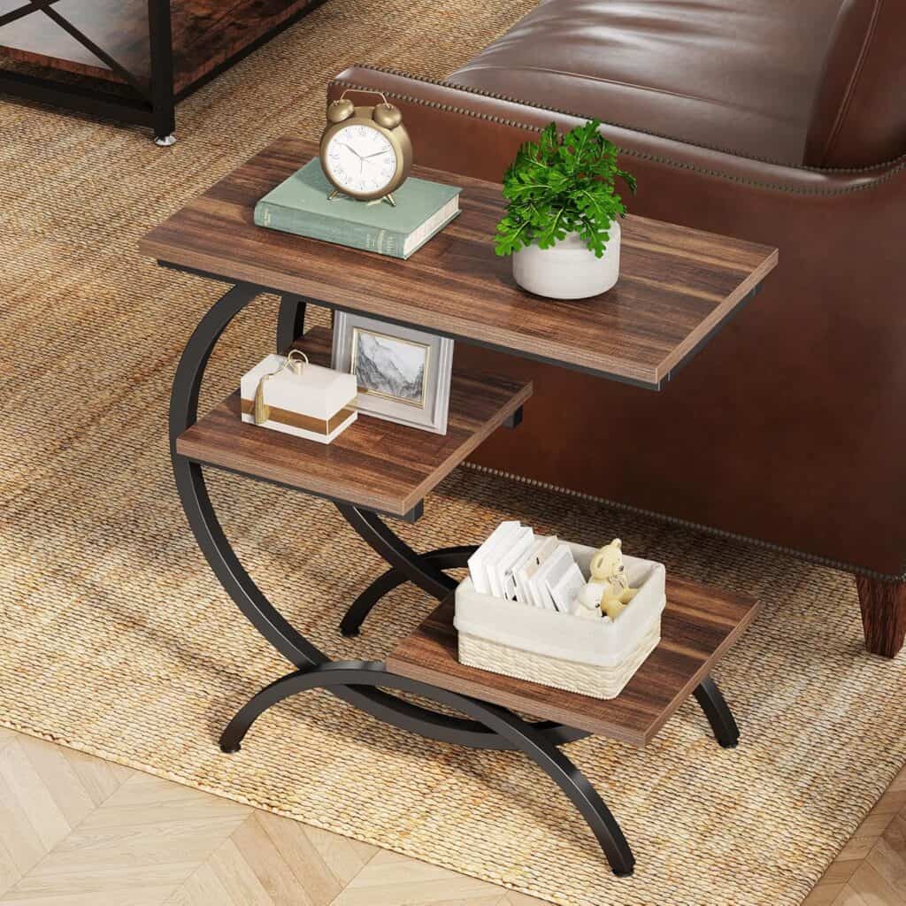Tribesigns C-Shaped End Table