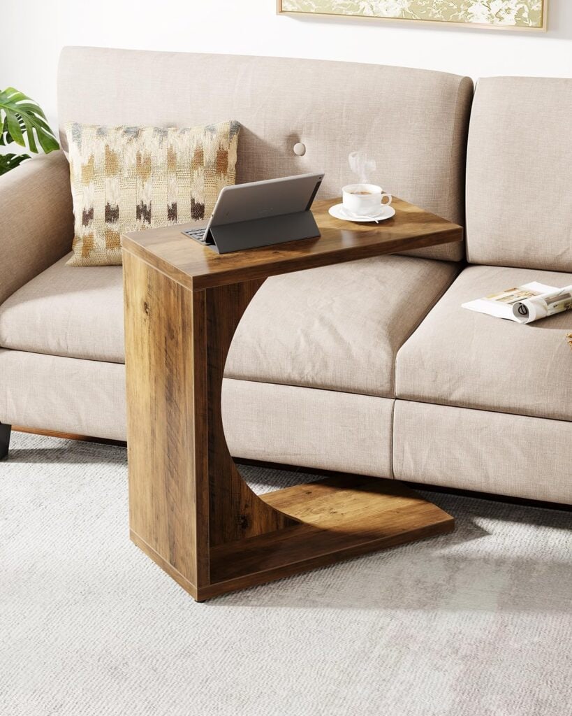 Tribesigns C-Shaped End Table