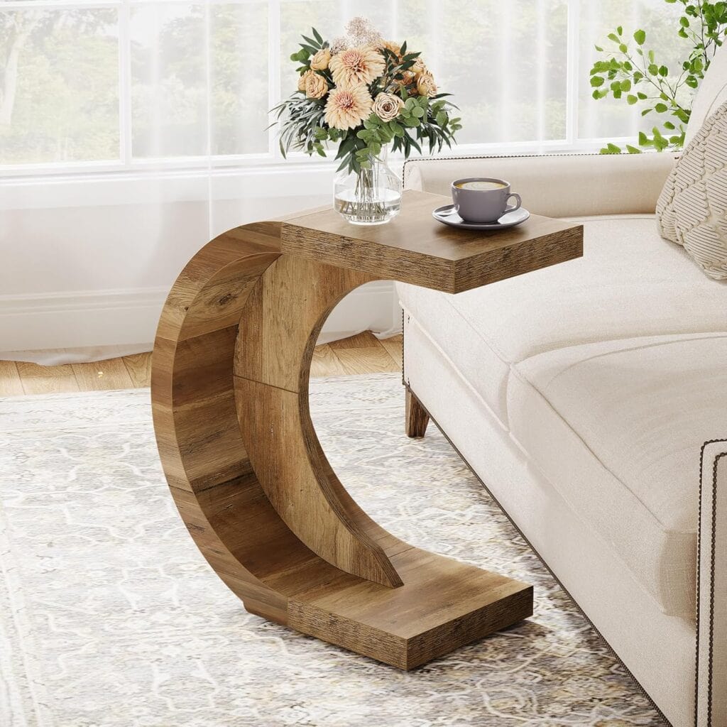 Tribesigns C-Shaped End Table