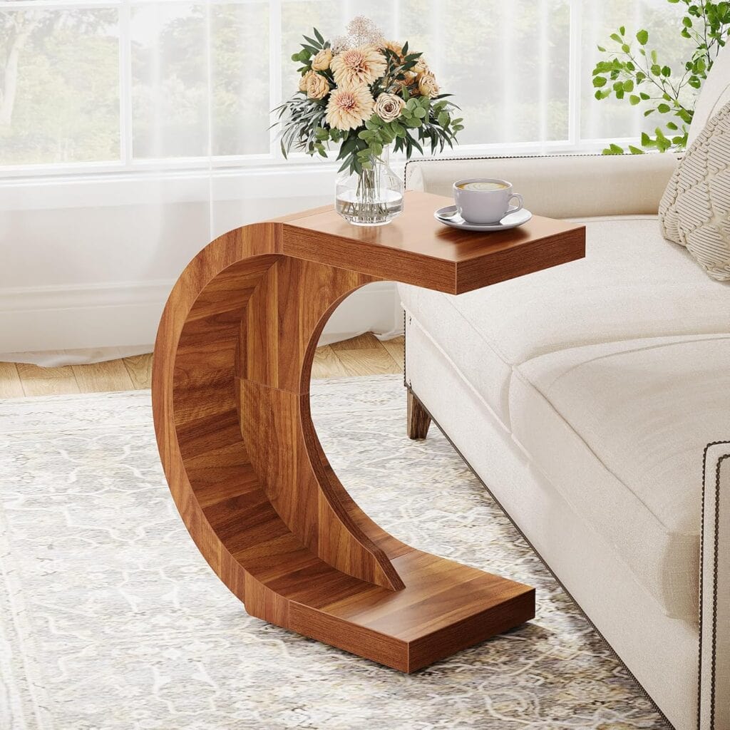 Tribesigns C-Shaped End Table
