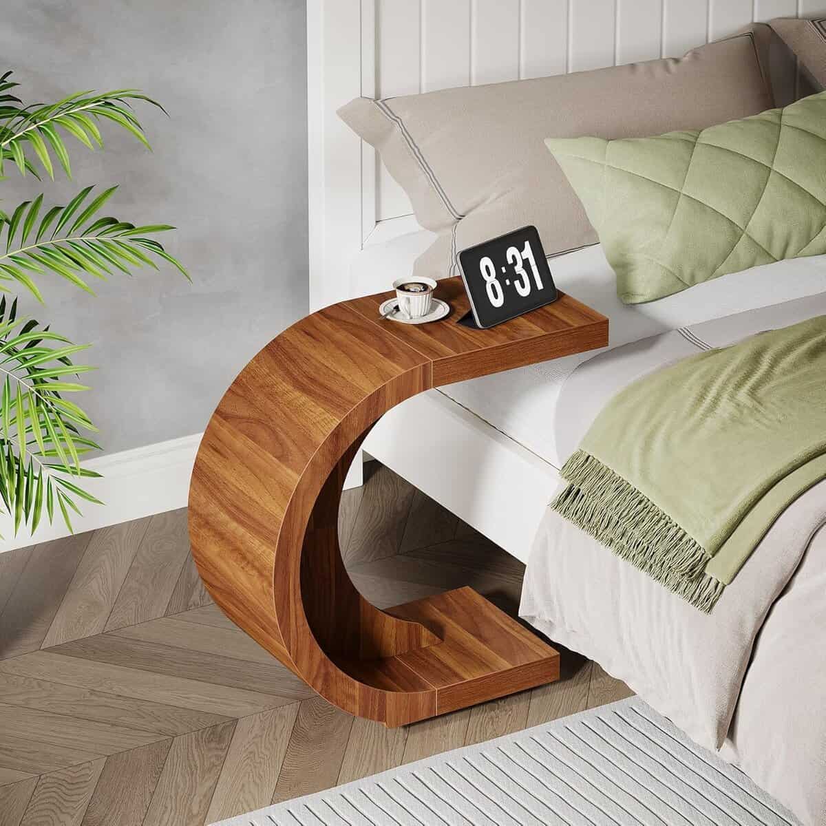 Tribesigns C-Shaped End Table