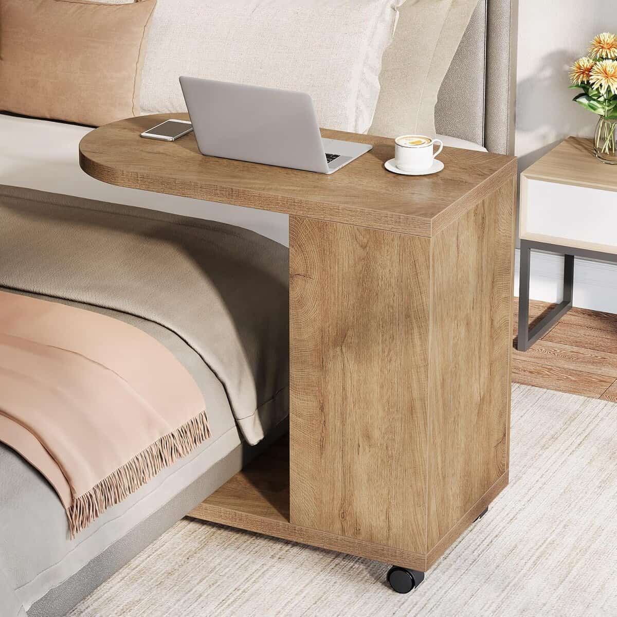 Tribesigns C Shaped Sofa Side Table
