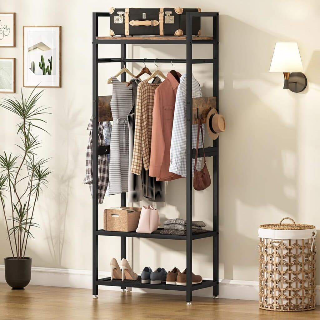 Tribesigns Clothes Garment Rack, 69-inch Tall Freestanding Clothes